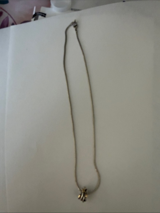 Pandora Jewelry - Pandora retired 925 ALE stamps silver with 14k accents Snake Chain